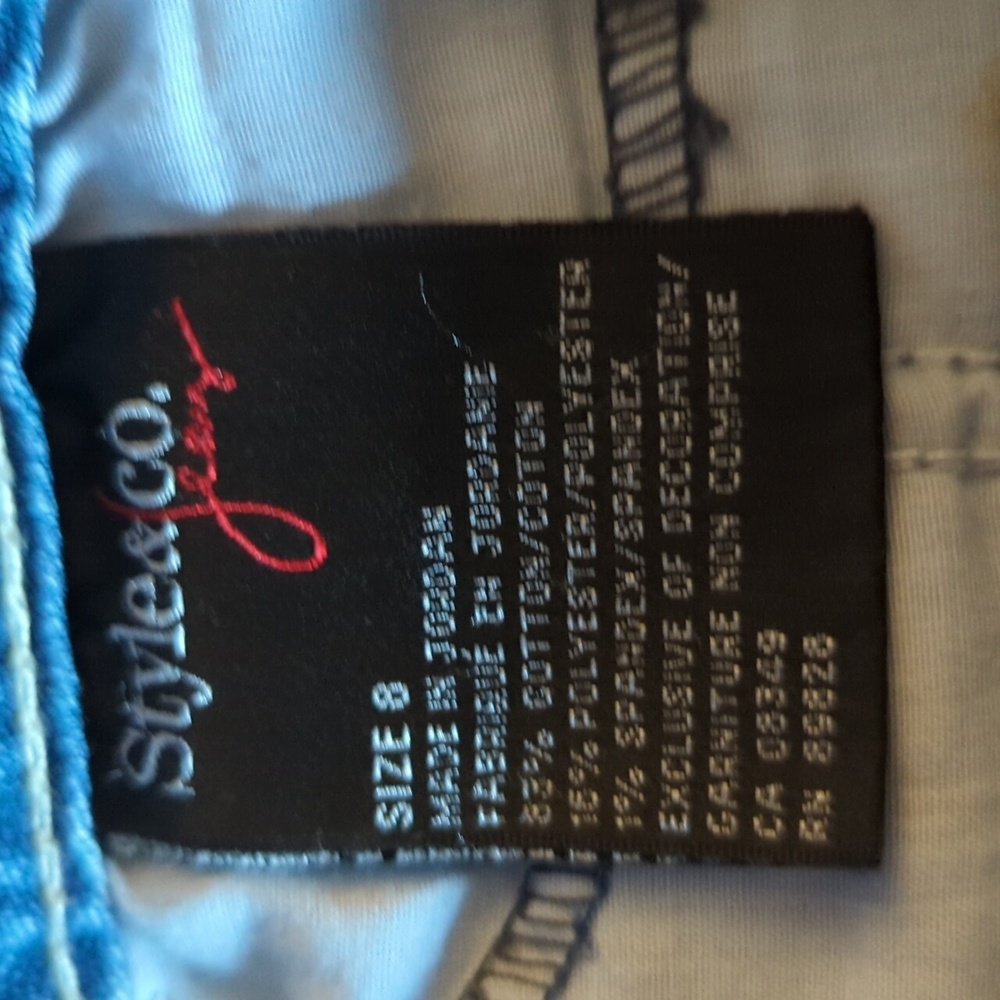Size 8 Style&Co Bermuda Jean Shorts - Picture 5 of 8